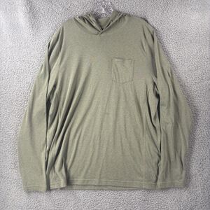 Poncho Outdoors Performance Hoodie Shirt Green Long Sleeve Pocket Fishing XL